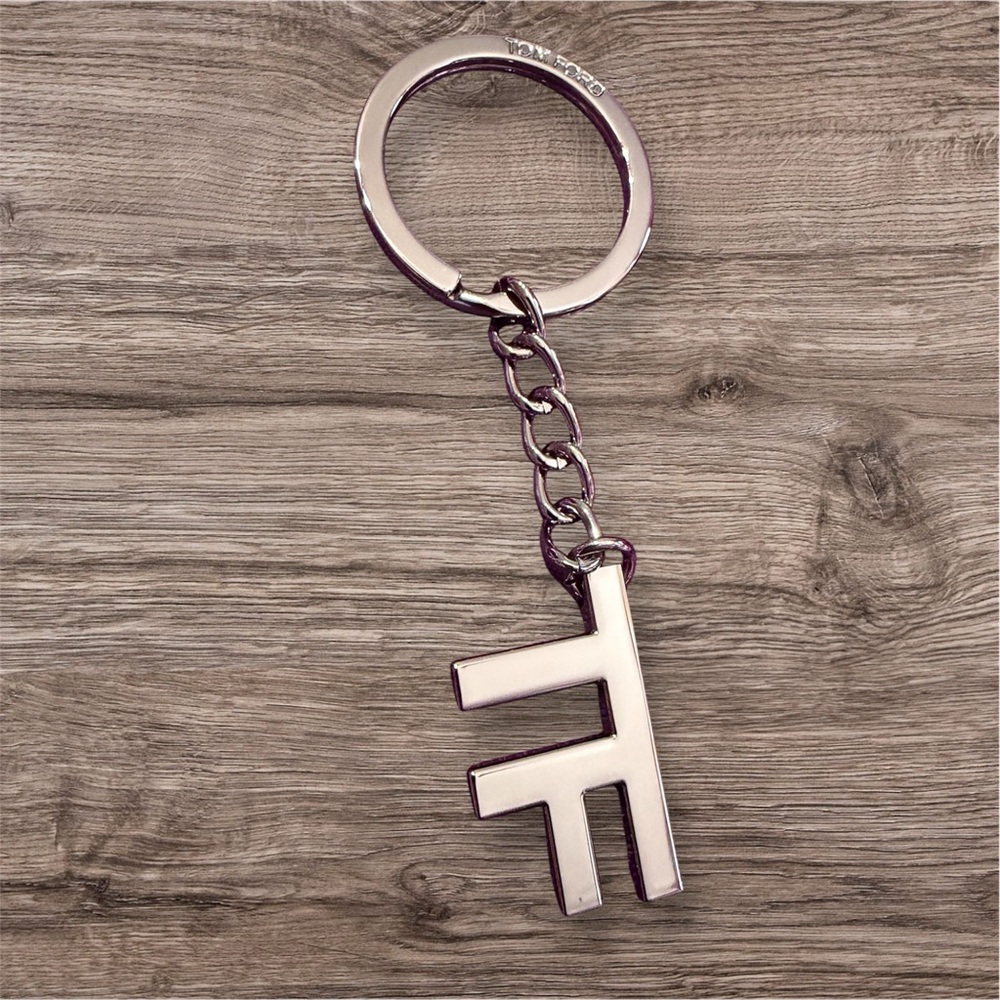 Tom Ford Beauty Keychain Gunmetal Silver